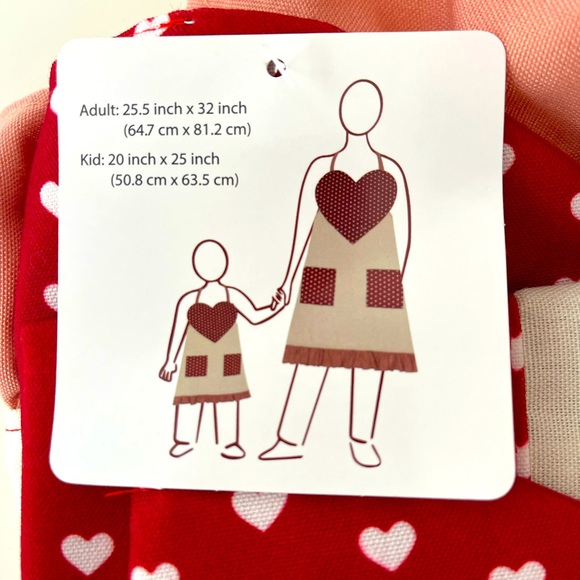 Adult and kid apron set with 3 pcs baking set - Picture 2 of 2